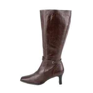 Clarks Valvestino Knee High Boots Leather Brown Colour For Women