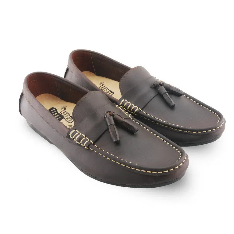 Comfy Tassel Loafer Dark Natural Nubuck