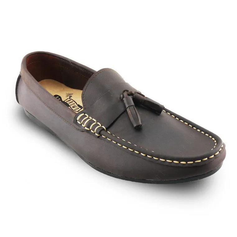 Comfy Tassel Loafer Dark Natural Nubuck