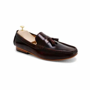 Comfy Tassel Loafer European Brush Off Burgundy