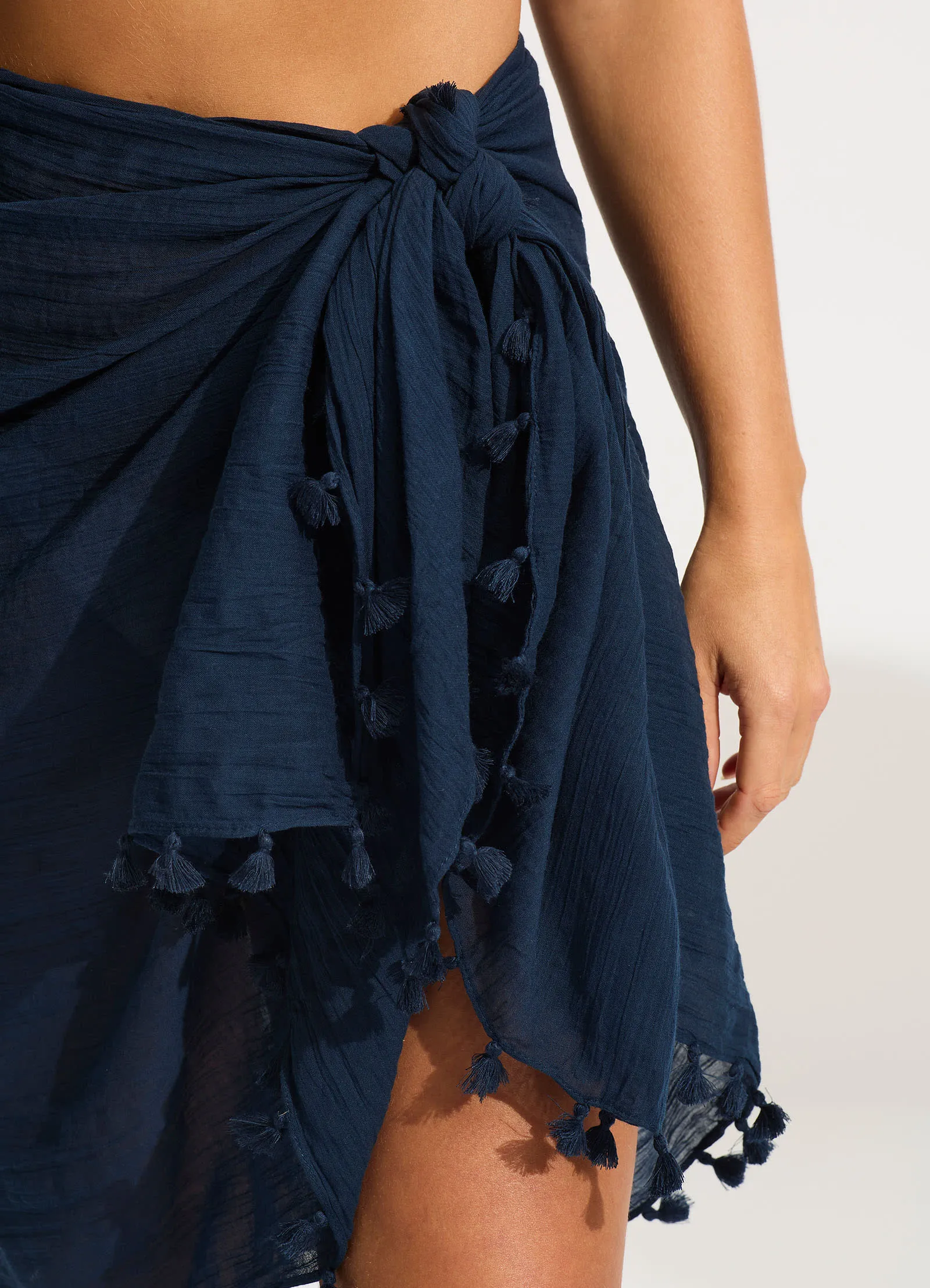 Cotton Gauze Sarong - Indigo