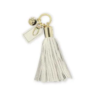 Cream Tassel Keychain