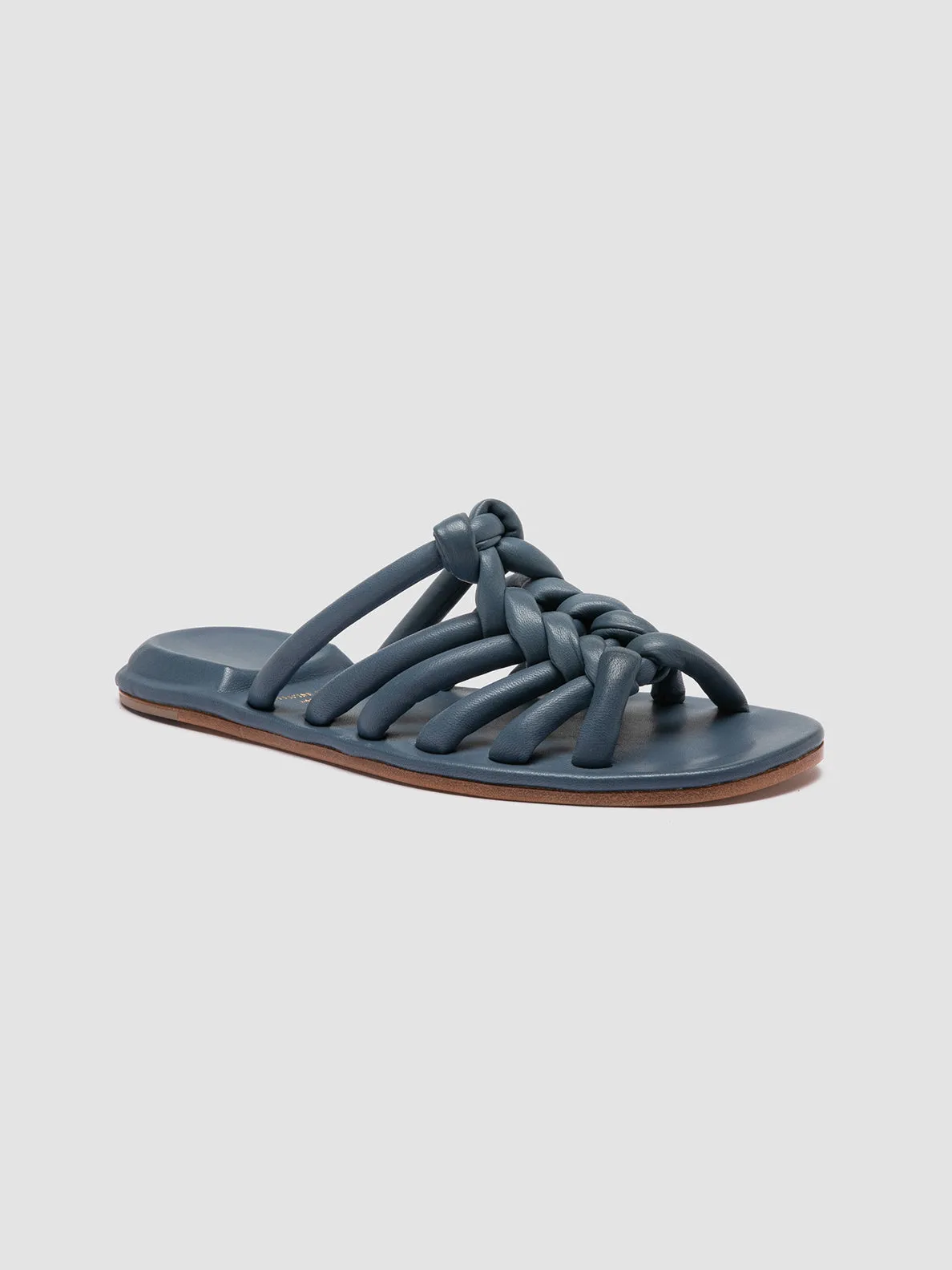 CYBILLE 016 - Blue Leather Slide Sandals