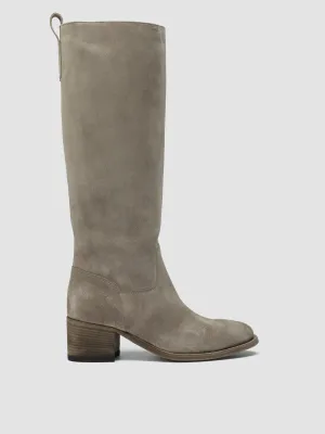 DENNER 116 - Gray Suede Zip Boots