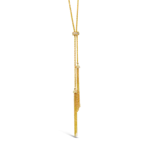 Diamond Bolo Tassel Necklace