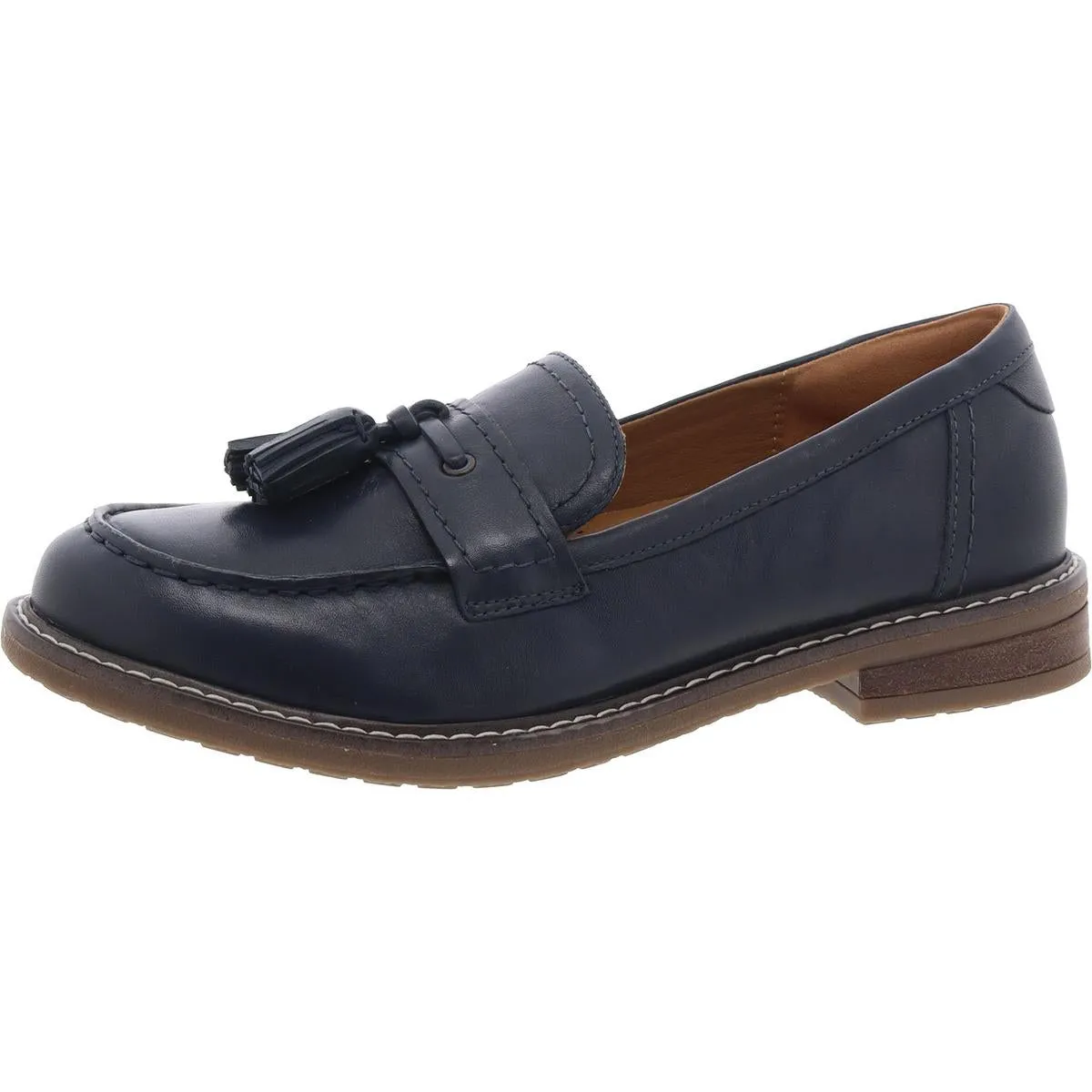 Easy Spirit Womens Janelle Leather Tassel Loafers