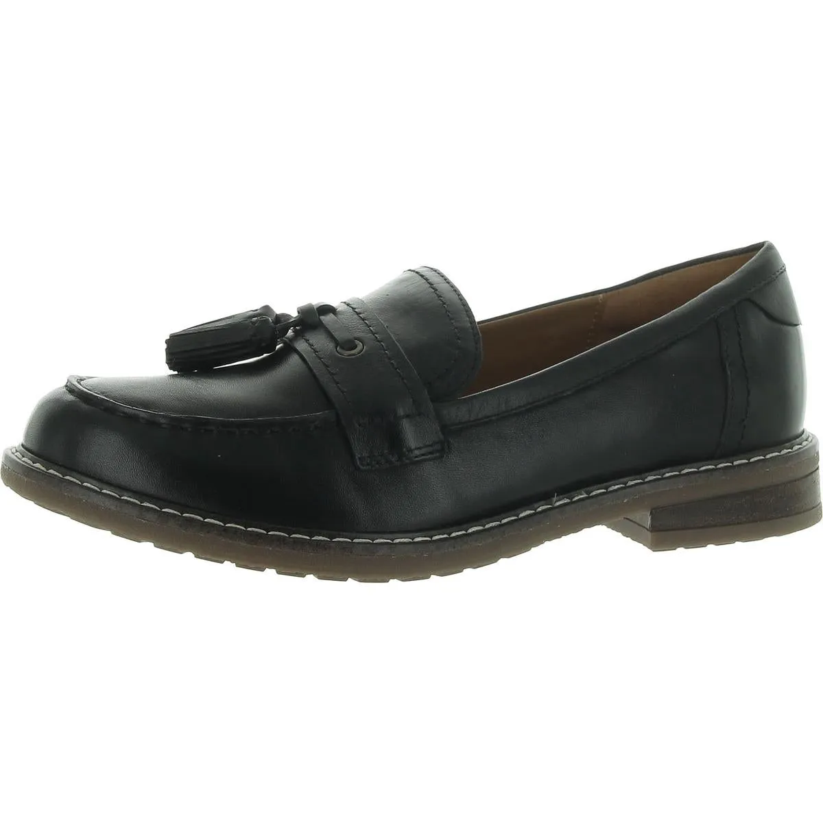 Easy Spirit Womens Janelle Leather Tassel Loafers