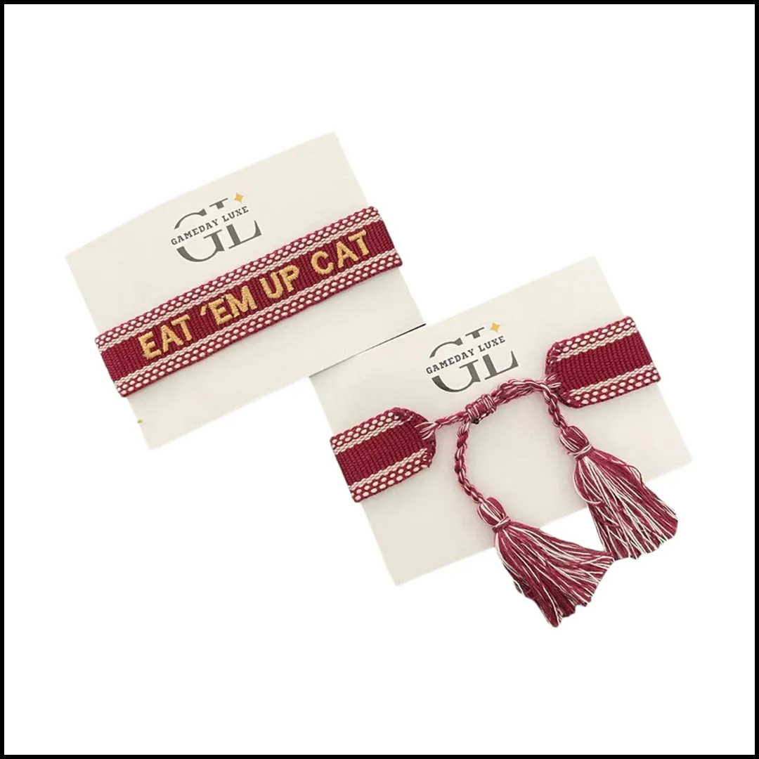 Eat 'Em Up Cats Team Tassel Bracelet