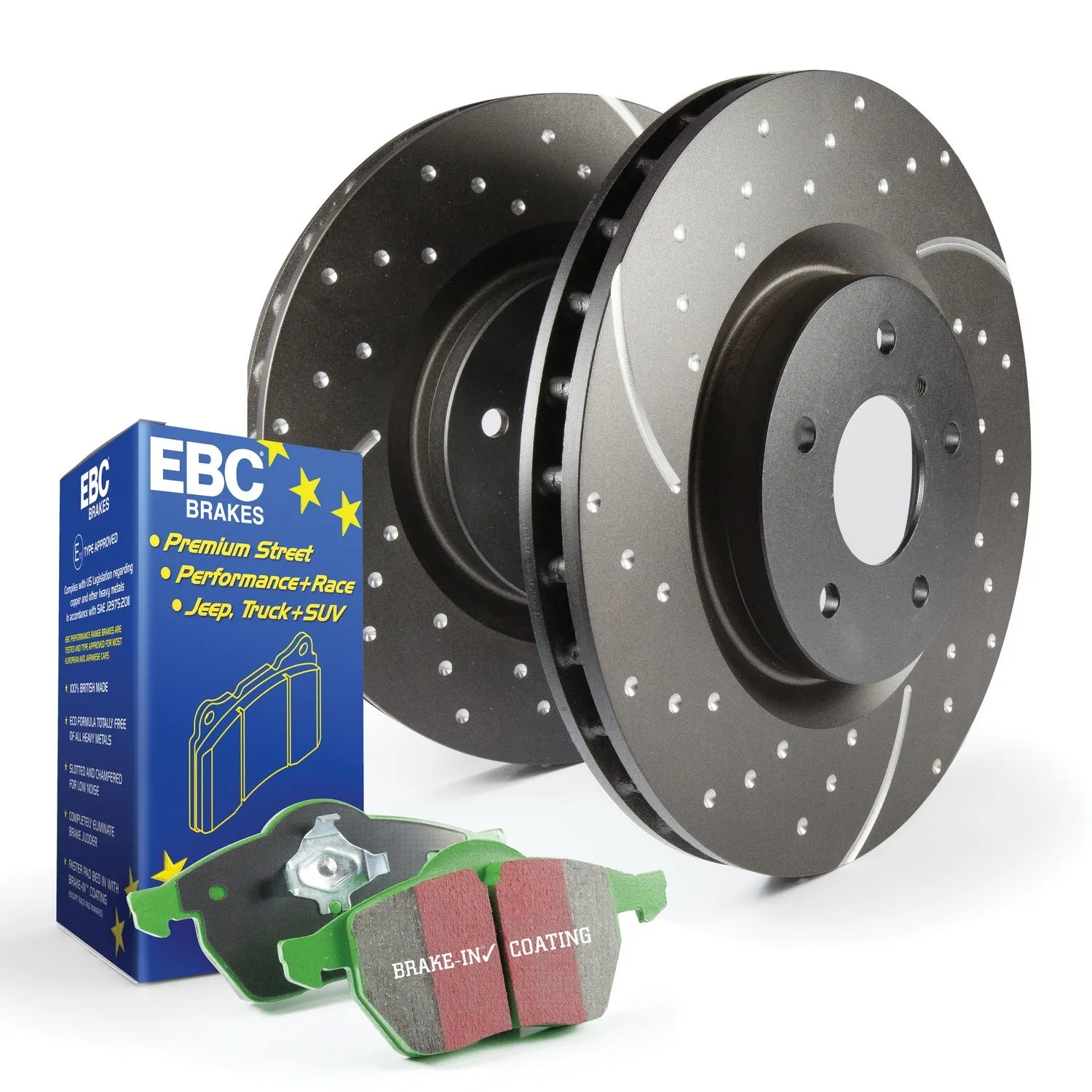 EBC Brakes S10KF1371 S10 Kits Greenstuff 2000 and GD Rotors