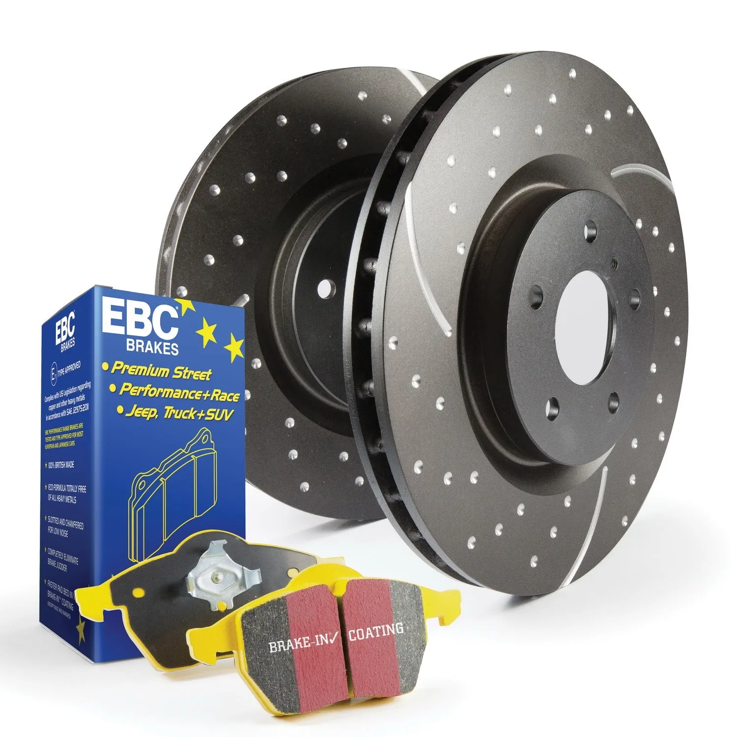 EBC Brakes S5KR1502 S5 Kits Yellowstuff And GD Rotors;