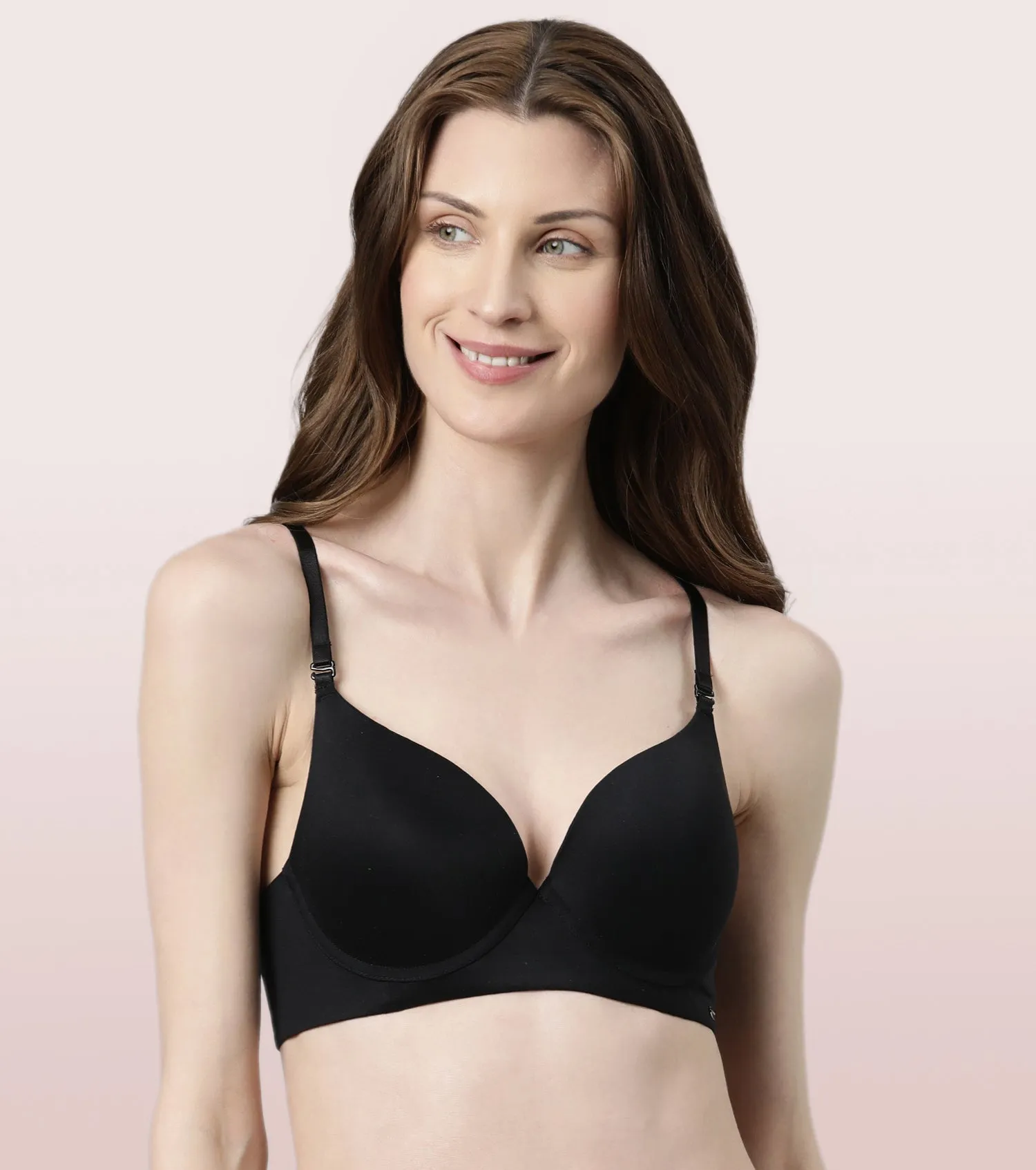 Enamor Body Transform F114 Air Brush Multiway Plunge Push-Up Bra for Women- Medium Coverage, Padded and Wired