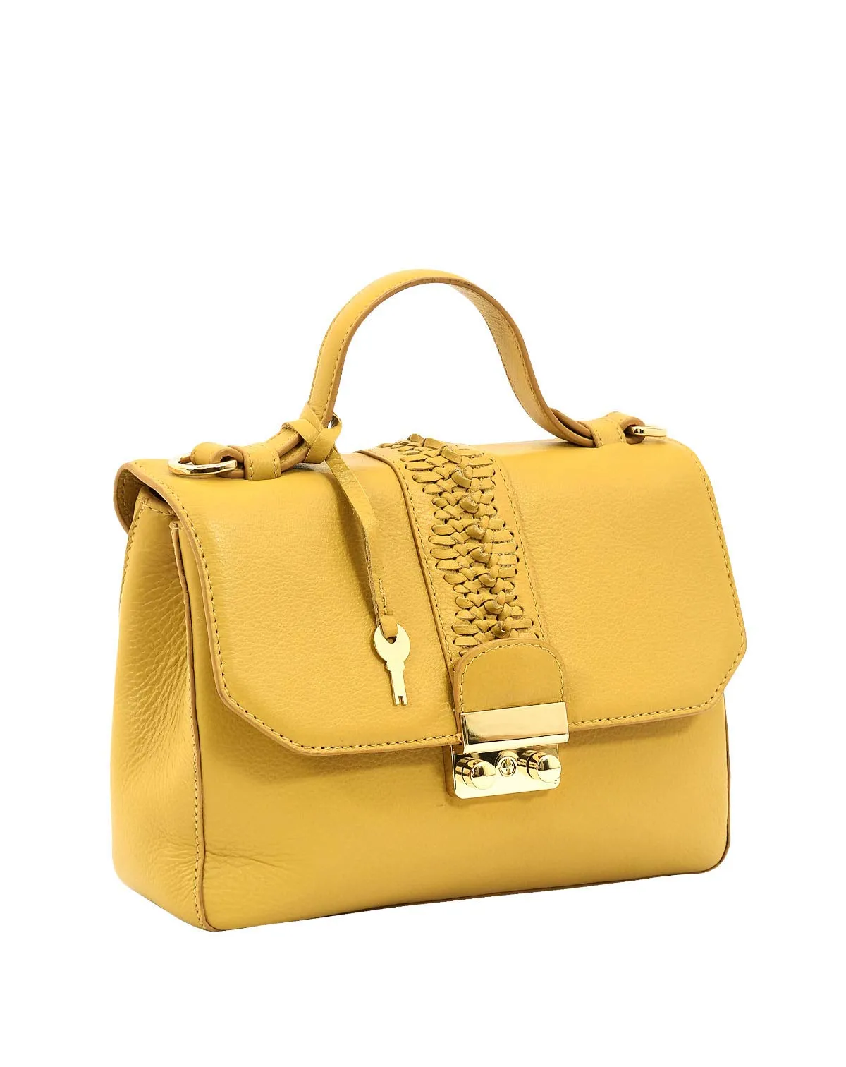 eske Paris Anika Leather Stylish Handbag Sling Bag For women, Latest Collection, Latest Collection Yellow Vanilla