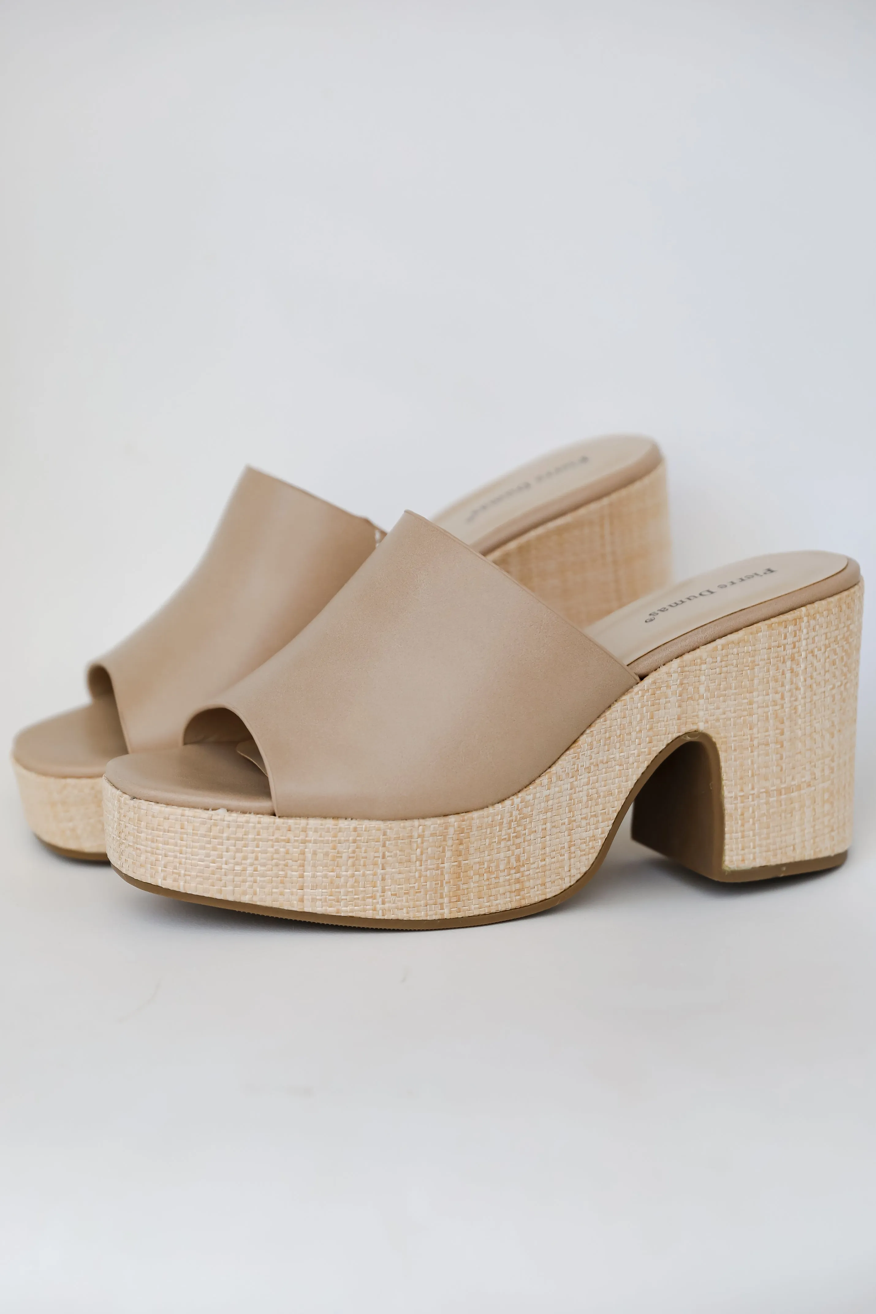 FINAL SALE - Sunny Steps Nude Platform Heels