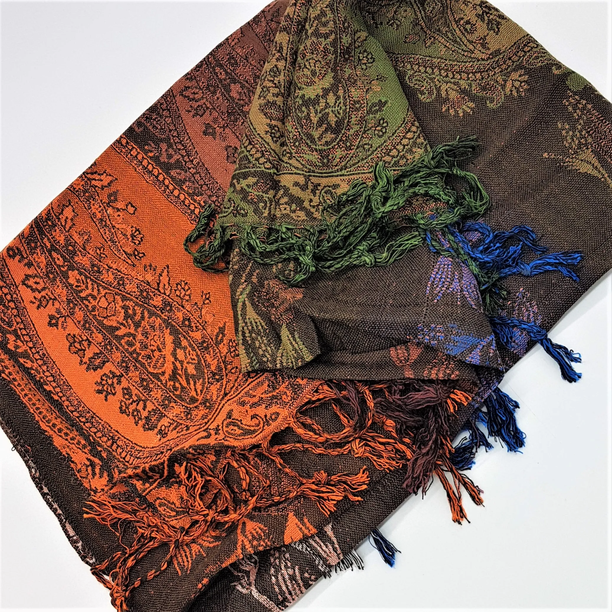 Fine Woven Pashmina Shawls - Choice of Colours & Designs