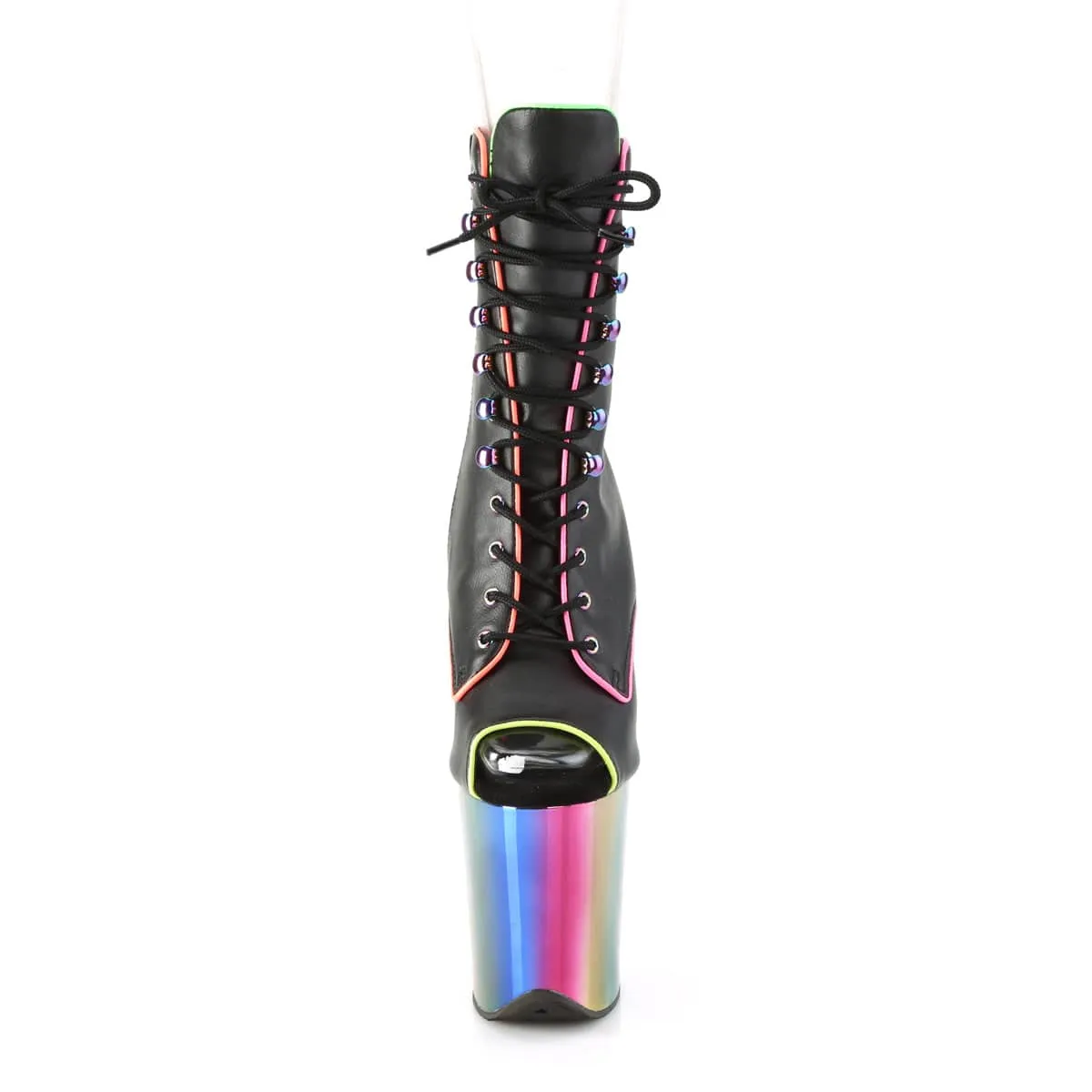 FLAMINGO-1021RC-02 Black Patent/Rainbow Chrome