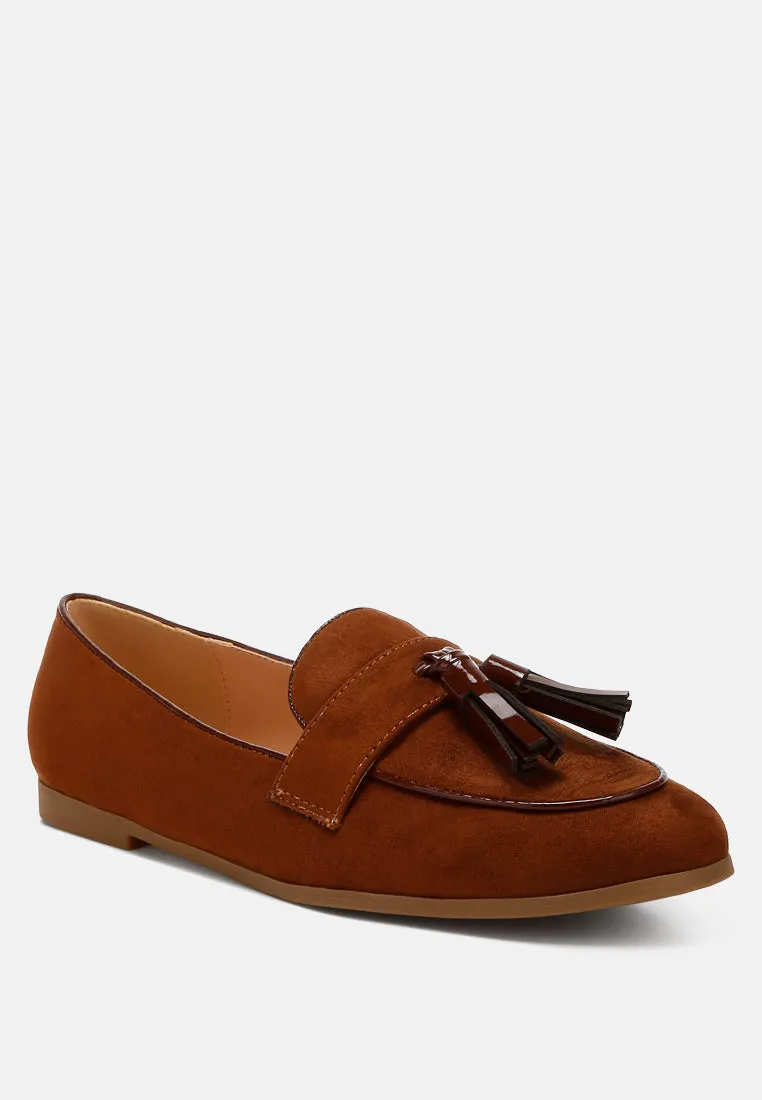 Folklore Micro Suede Tassel Loafers