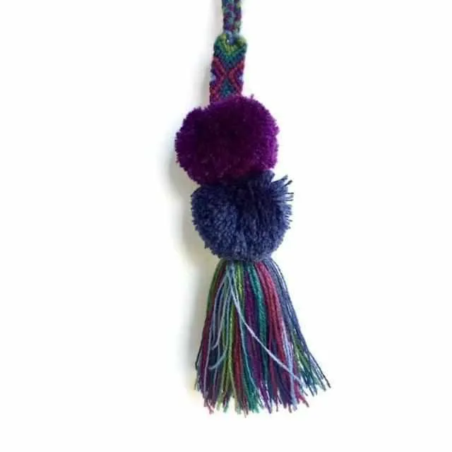 Friendship Pompom Zipper Pull - Mexico