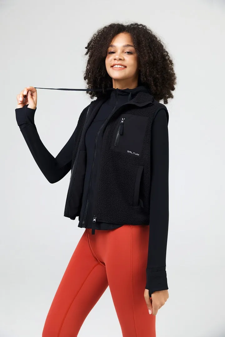 Full-zip Polar Fleece Vest with Pockets