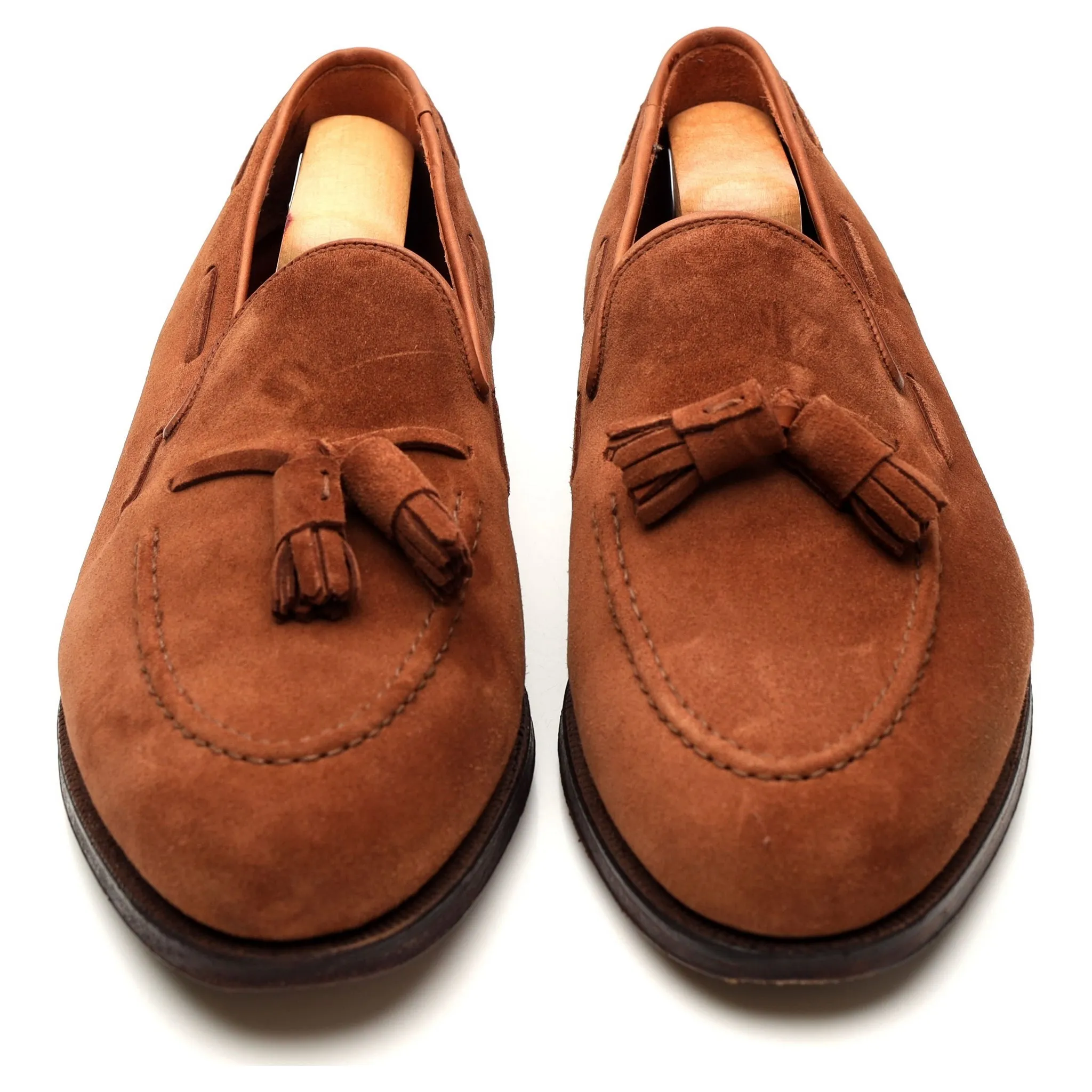 'Gabriel' Brown Suede Tassel Loafers UK 7.5 EX