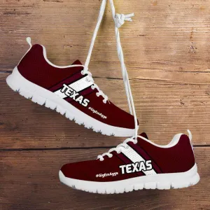 #GigEmAggs Texas A&M Fan Mesh Fabric Running Shoes