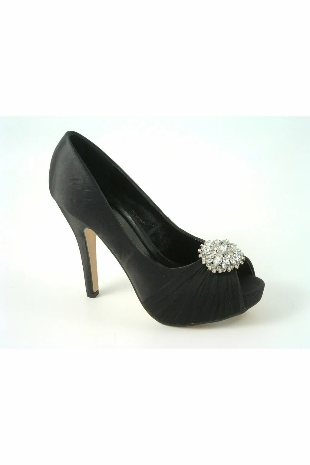 Glitz Shoes Ripley Sabatine Fee 888 Satin Peep Toe Platform