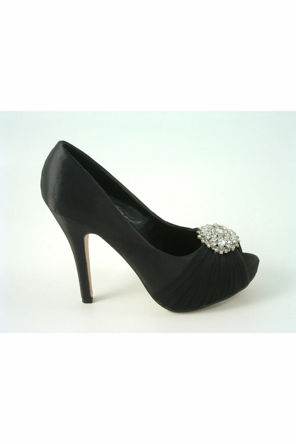 Glitz Shoes Ripley Sabatine Fee 888 Satin Peep Toe Platform