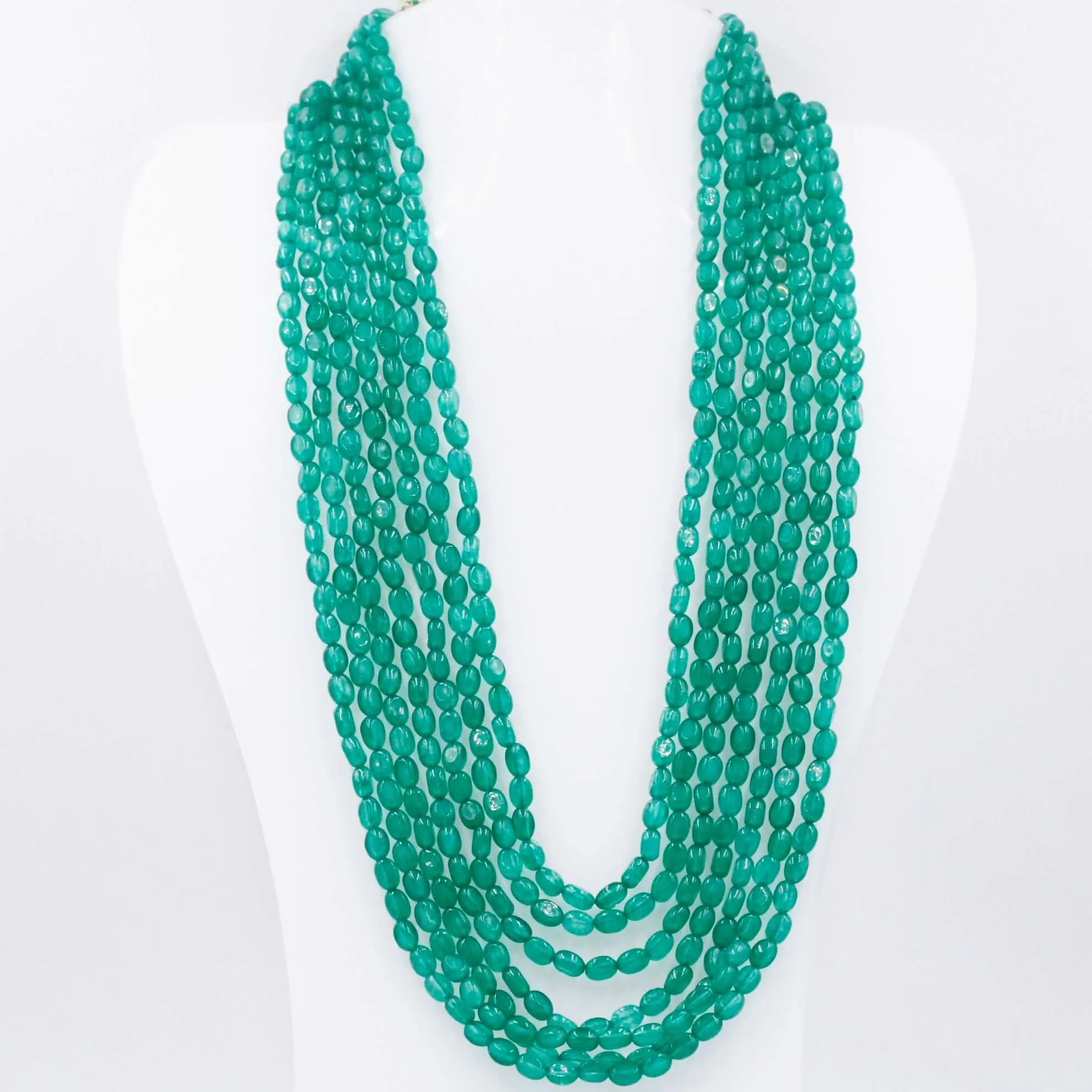 Green Quartz Layered Necklace MultiStrand Necklace Gemstone Necklace Beaded Necklace Long Necklace SKU 6143263