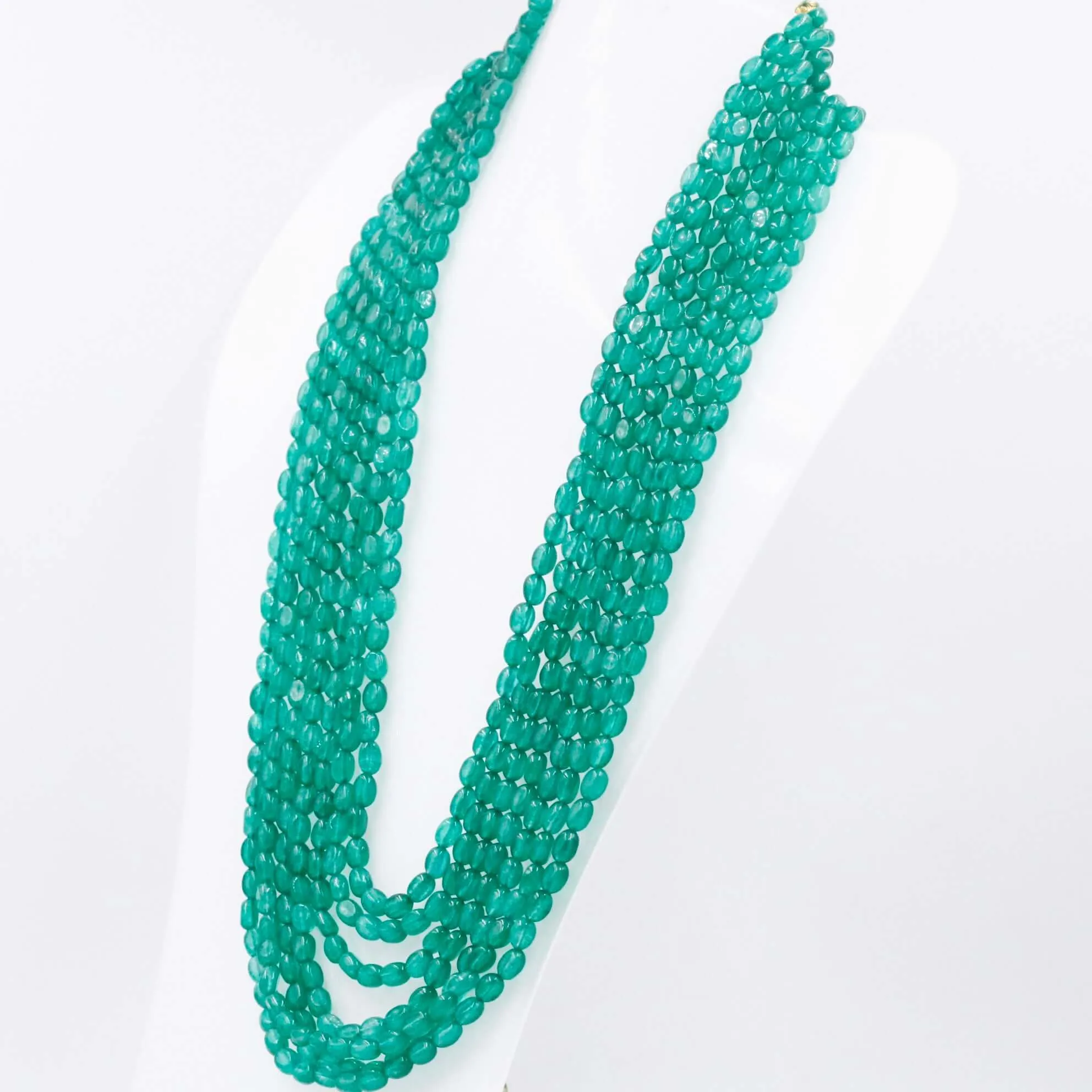 Green Quartz Layered Necklace MultiStrand Necklace Gemstone Necklace Beaded Necklace Long Necklace SKU 6143263