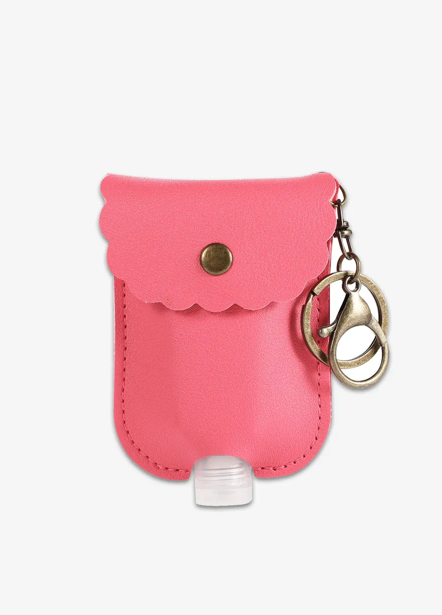 Hand Sanitizer Pocket Keychain in Pink