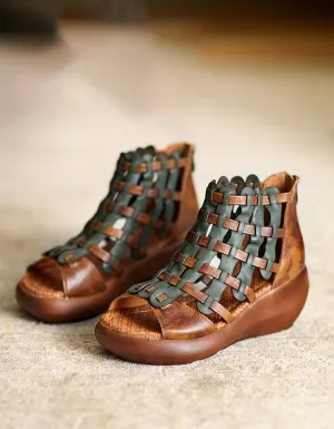 Handmade Woven Retro Leather Sandals