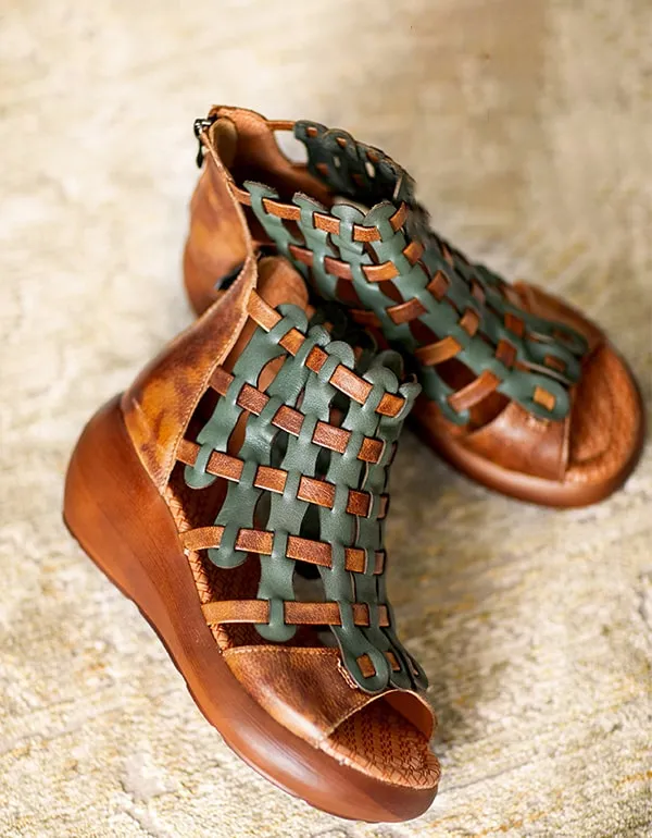 Handmade Woven Retro Leather Sandals