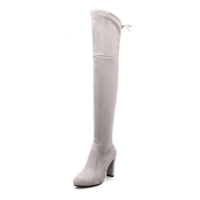 High Heels Round Toe over the knee Boots