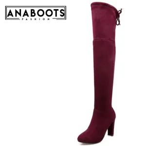 High Heels Round Toe over the knee Boots