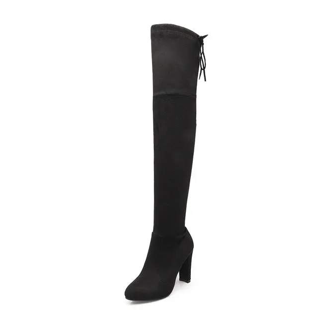 High Heels Round Toe over the knee Boots