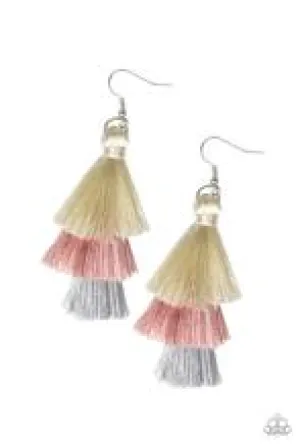 Hold on to Your Tassel - Pink  Earrings Paparazzi Accessories