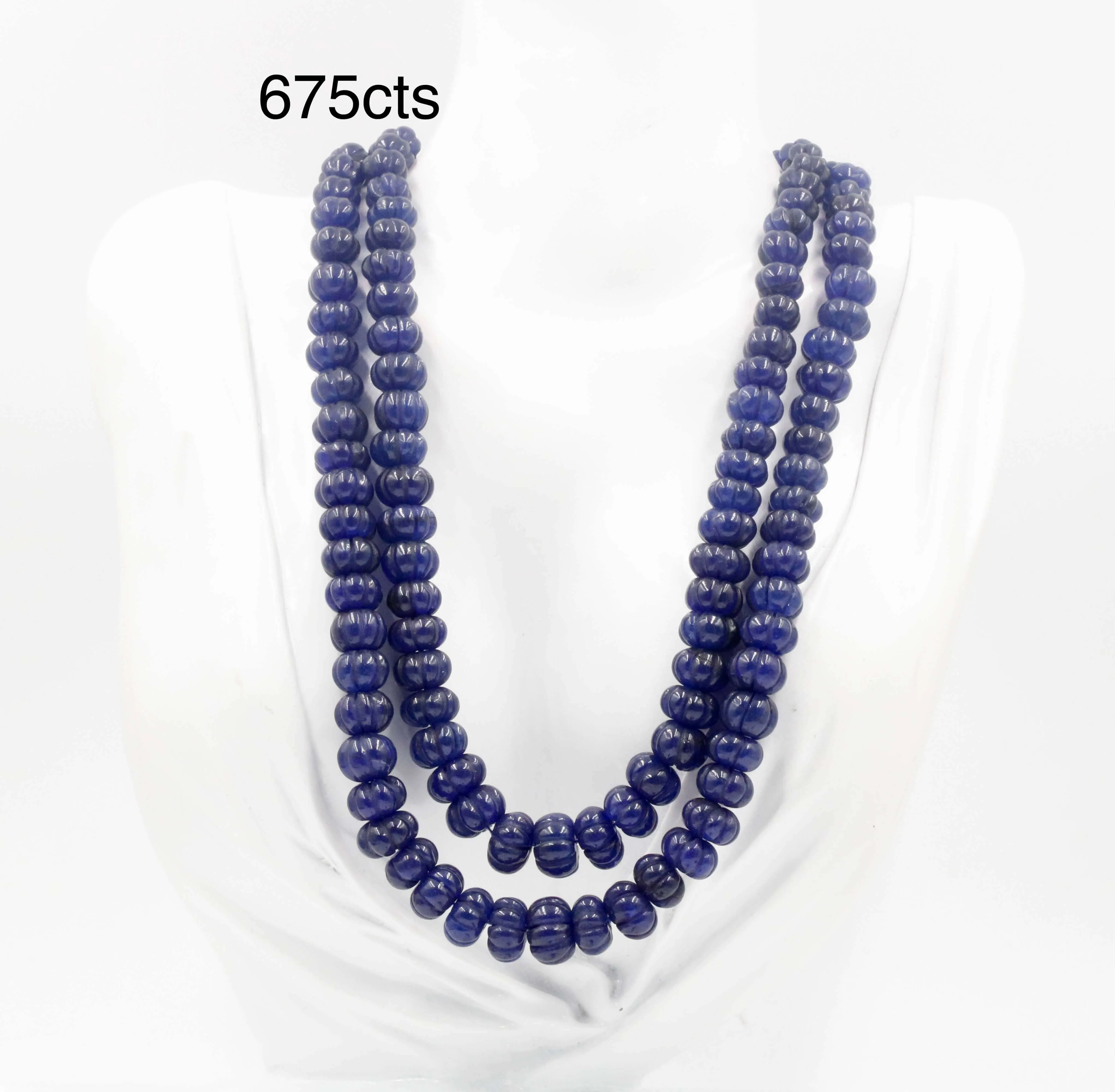 Indigo Quartz Beaded Necklace Blue Quartz Gemstone Necklace Beaded Necklace Indian Necklace Sarafa Necklace Indigo Quartz Necklace SKU: 6143000