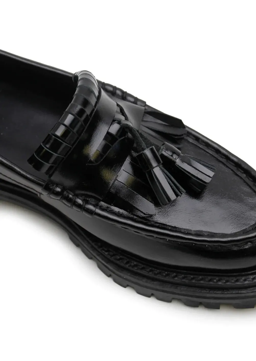 Isla Tassel Loafer Black