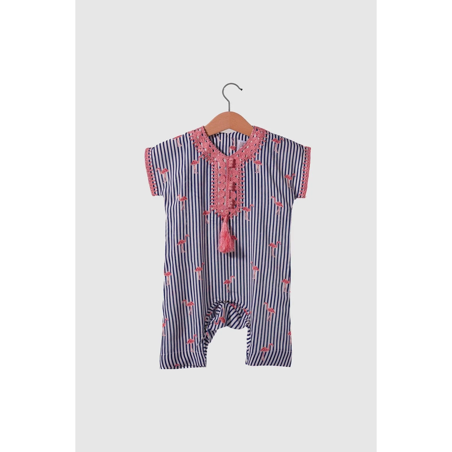 Jalabiya Onesie - Flamingo Collection - Navy Blue