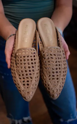 Jalissa Leather Woven Mules