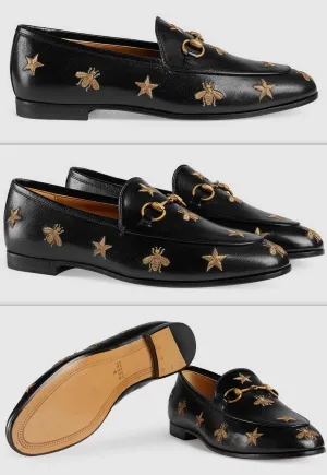 'Jordaan' Embroidered Leather Loafers