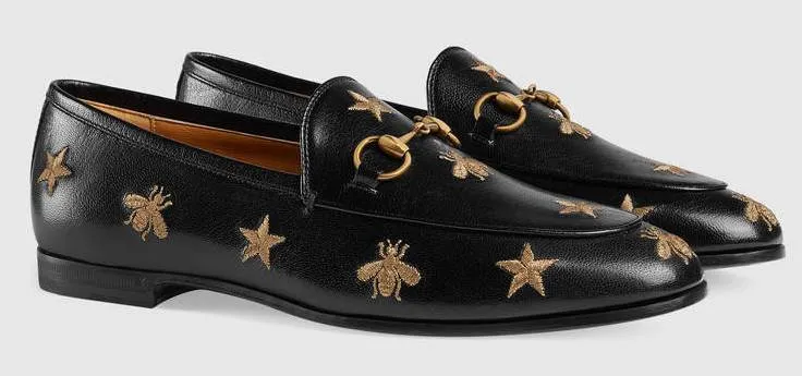 'Jordaan' Embroidered Leather Loafers