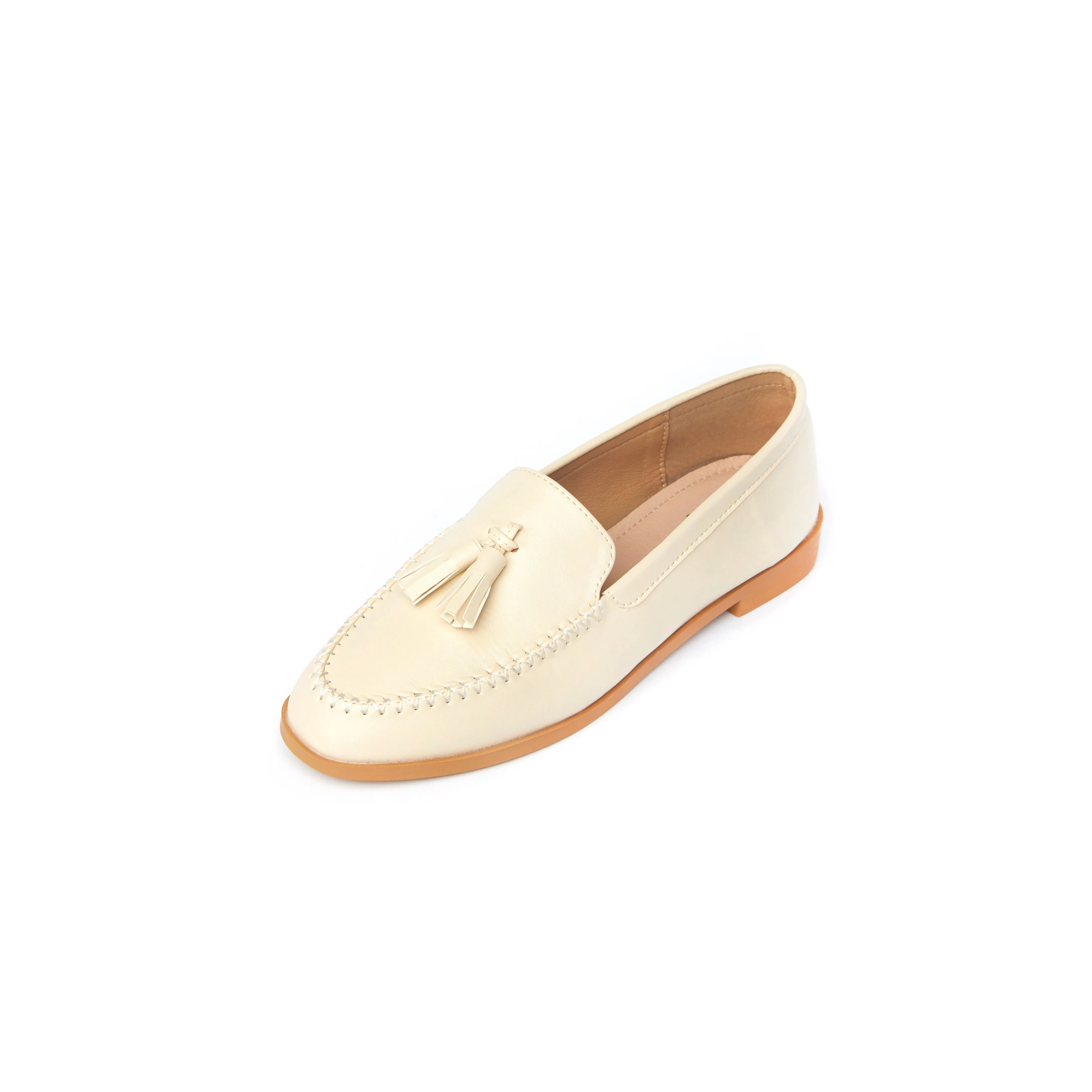 Kath Tassel Loafers - Beige ( BEI )