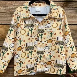 KIDS On The Oregon Trail Button Up Top*