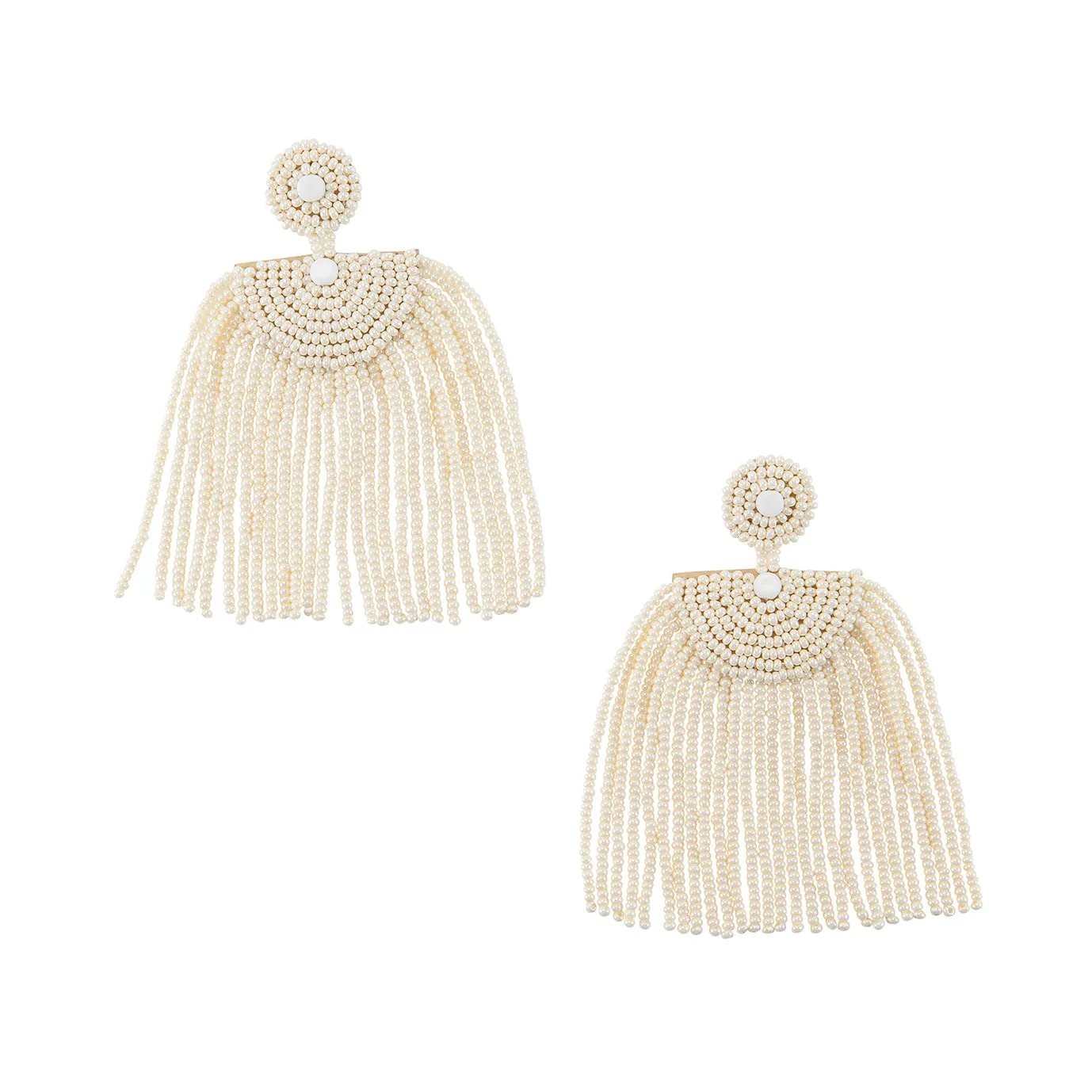 Kifungo Short Tassel Earrings - PEARL