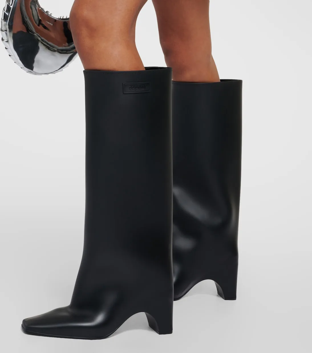 Knee-high boots with rubber bridge Coperni, black