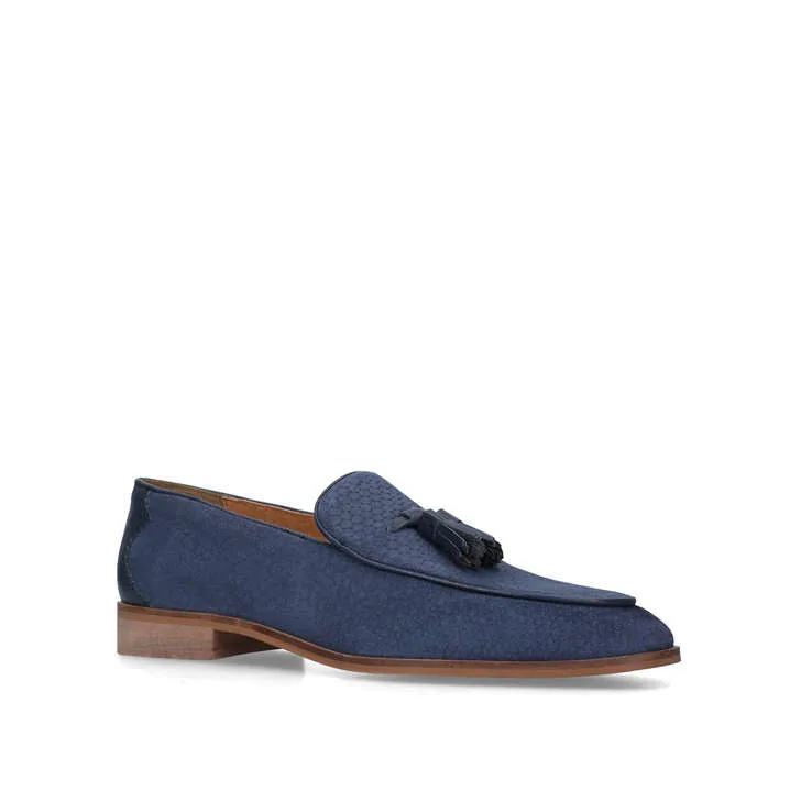 Kurt Geiger Buster Navy Suede Mens Tassel Loafers