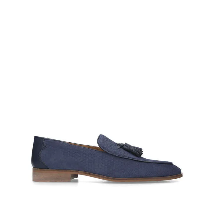 Kurt Geiger Buster Navy Suede Mens Tassel Loafers