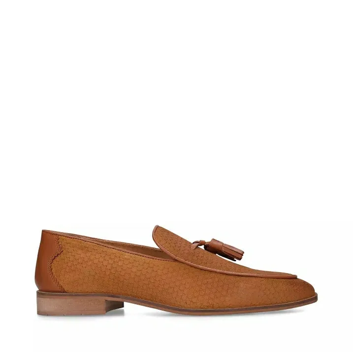 Kurt Geiger Buster Tan Suede Mens Tassel Loafers