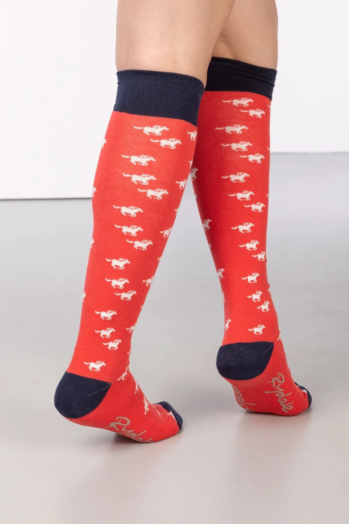 Ladies Galloping Horse Knee Length Socks