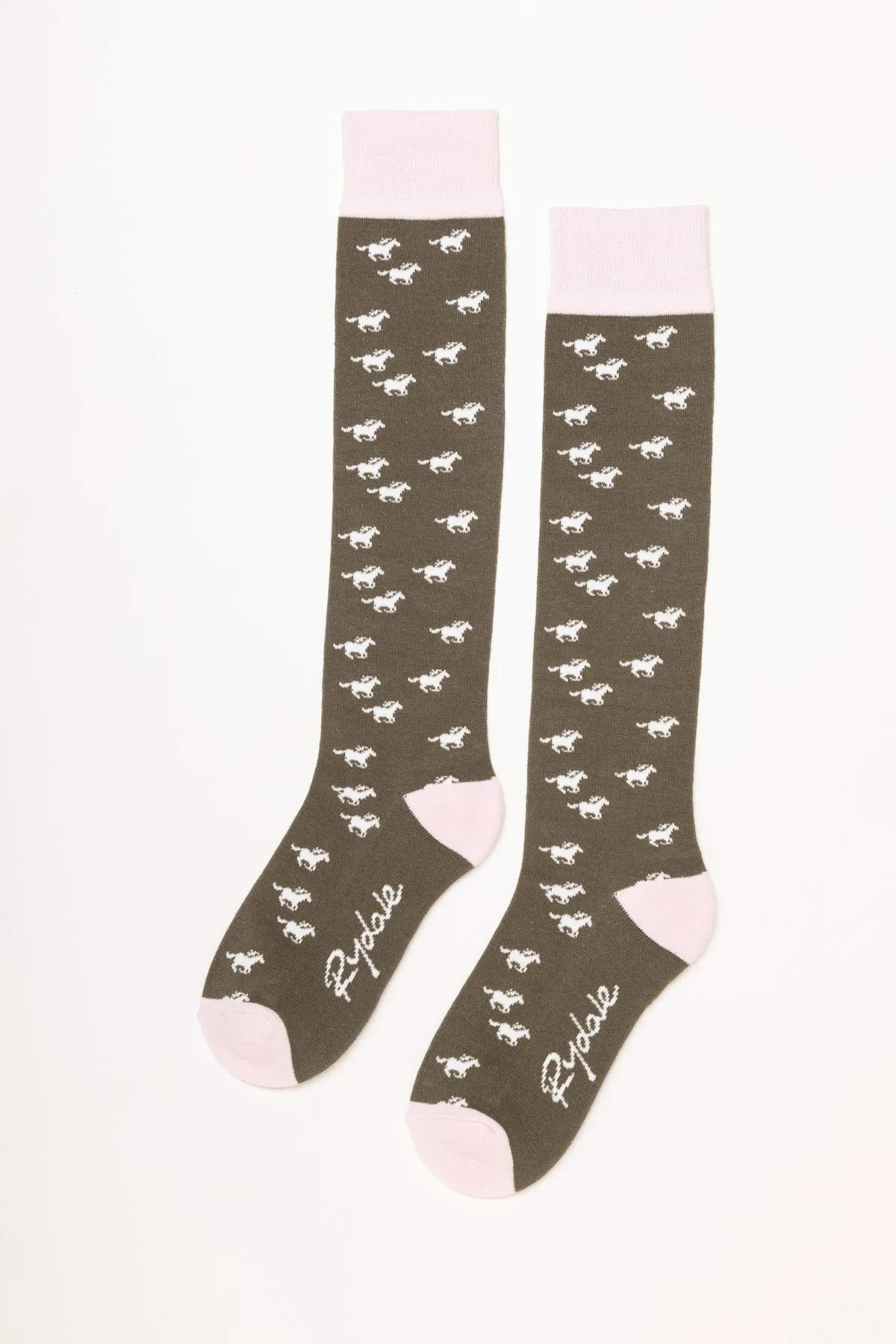 Ladies Galloping Horse Knee Length Socks